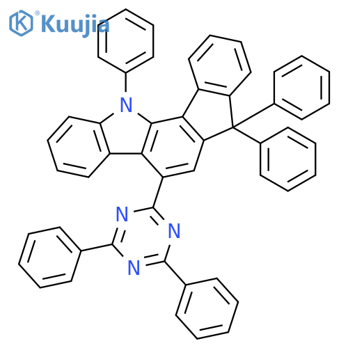 Indeno[1,2-a]carbazole, 5-(4,6-diphenyl-1,3,5-triazin-2-yl)-7,12-dihydro-7,7,12-triphenyl- structure