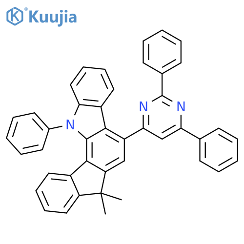 Indeno[1,2-a]carbazole, 5-(2,6-diphenyl-4-pyrimidinyl)-7,12-dihydro-7,7-dimethyl-12-phenyl- structure