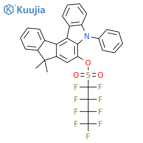 1-Butanesulfonic acid, 1,1,2,2,3,3,4,4,4-nonafluoro-, 5,8-dihydro-8,8-dimethyl-5-phenylindeno[2,1-c]carbazol-6-yl ester structure