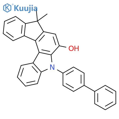 Indeno[2,1-c]carbazol-6-ol, 5-[1,1'-biphenyl]-4-yl-5,8-dihydro-8,8-dimethyl- structure