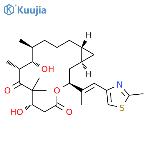 4-Oxabicyclo[14.1.0]heptadecane-5,9-dione, 7,11-dihydroxy-8,8,10,12-tetramethyl-3-[(1E)-1-methyl-2-(2-methyl-4-thiazolyl)ethenyl]-, (1S,3S,7S,10R,11S,12S,16R)- structure