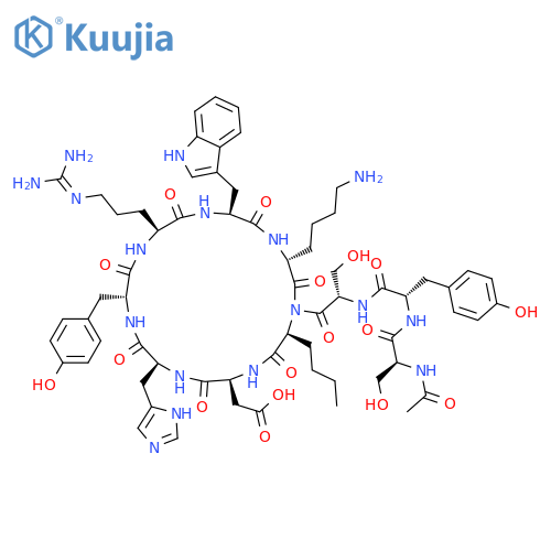 L-Lysinamide,N-acetyl-L-norleucyl-L-a-aspartyl-L-histidyl-D-tyrosyl-L-arginyl-L-tryptophyl-, (2®7)-lactam (9CI) structure
