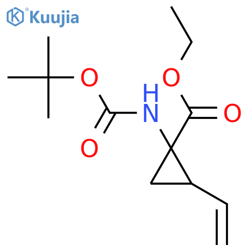 (1R,2S)-1-(tert-Butoxy)carbonylamino-2-ethenyl-cyclopropanecarboxylic acid ethyl ester structure