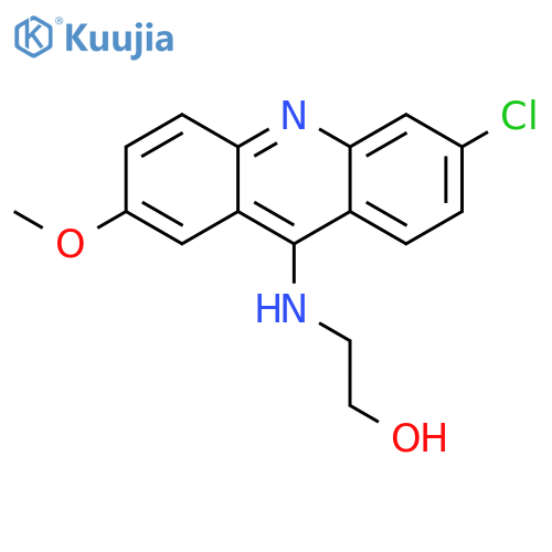 2-[(6-chloro-2-methoxyacridin-9-yl)amino]ethanol structure