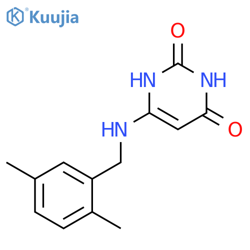 2,4(1H,3H)-Pyrimidinedione,6-[[(2,5-dimethylphenyl)methyl]amino]- structure