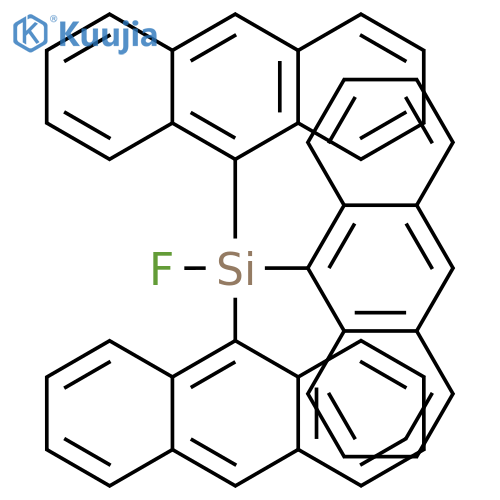 Silane, tri-9-anthracenylfluoro- structure