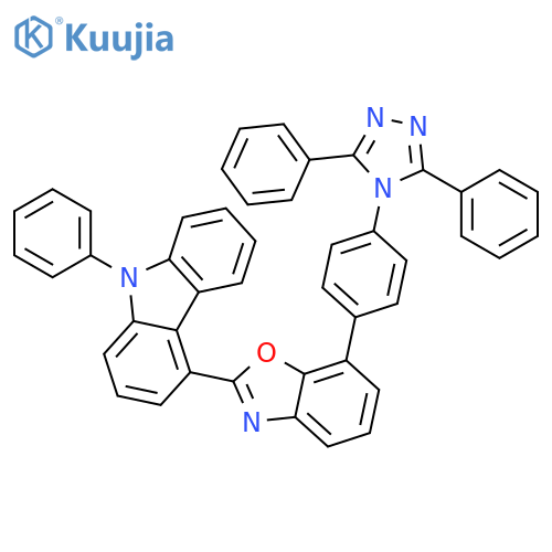 9H-Carbazole, 4-[7-[4-(3,5-diphenyl-4H-1,2,4-triazol-4-yl)phenyl]-2-benzoxazolyl]-9-phenyl- structure
