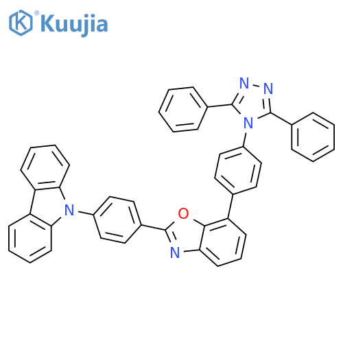 9H-Carbazole, 9-[4-[7-[4-(3,5-diphenyl-4H-1,2,4-triazol-4-yl)phenyl]-2-benzoxazolyl]phenyl]- structure