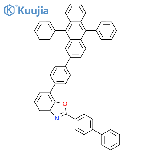 Benzoxazole, 2-[1,1'-biphenyl]-4-yl-7-[4-(9,10-diphenyl-2-anthracenyl)phenyl]- structure