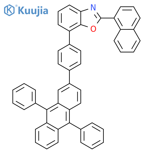 Benzoxazole, 7-[4-(9,10-diphenyl-2-anthracenyl)phenyl]-2-(1-naphthalenyl)- structure