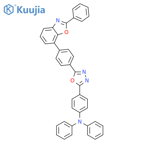Benzenamine, N,N-diphenyl-4-[5-[4-(2-phenyl-7-benzoxazolyl)phenyl]-1,3,4-oxadiazol-2-yl]- structure