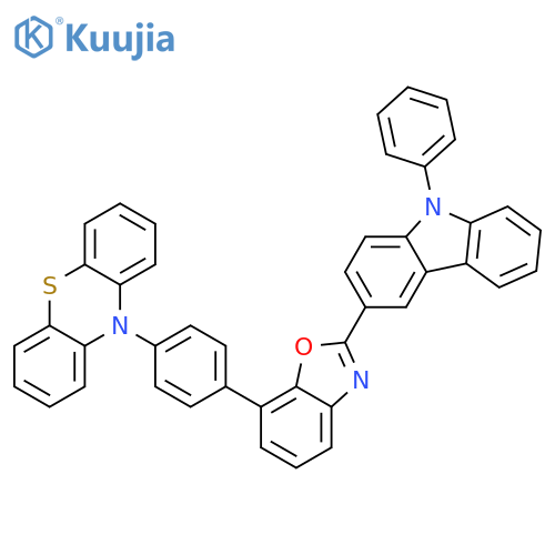 10H-Phenothiazine, 10-[4-[2-(9-phenyl-9H-carbazol-3-yl)-7-benzoxazolyl]phenyl]- structure