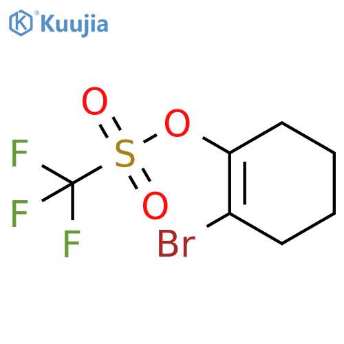 Methanesulfonic acid, trifluoro-, 2-bromo-1-cyclohexen-1-yl ester structure