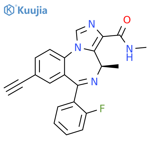 4H-Imidazo[1,5-a][1,4]benzodiazepine-3-carboxamide, 8-ethynyl-6-(2-fluorophenyl)-N,4-dimethyl-, (4R)- structure