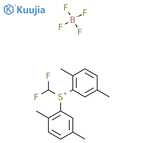 (Difluoromethyl)bis(2,5-dimethylphenyl)sulfonium tetrafluoroborate structure