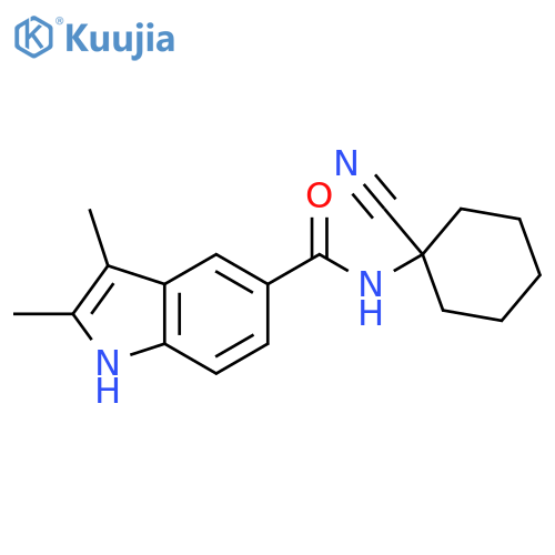 N-(1-Cyanocyclohexyl)-2,3-dimethyl-1H-indole-5-carboxamide structure