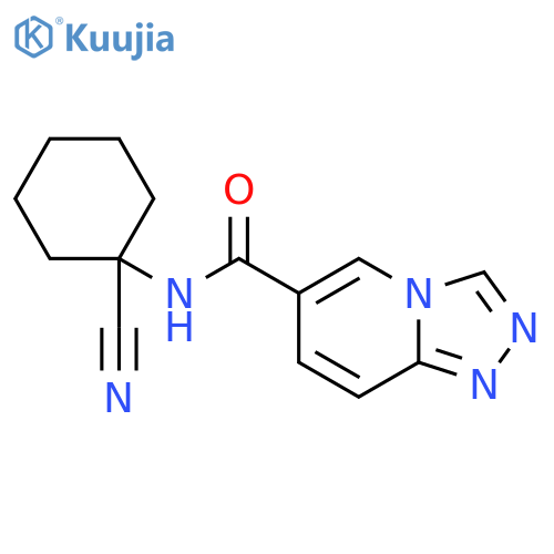 N-(1-Cyanocyclohexyl)-[1,2,4]triazolo[4,3-a]pyridine-6-carboxamide structure