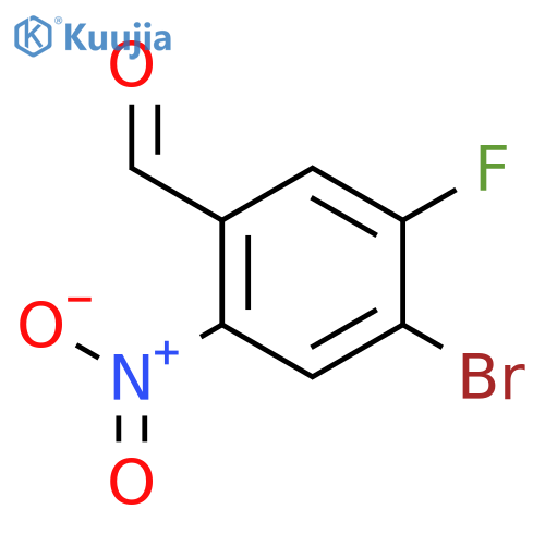 Benzaldehyde, 4-bromo-5-fluoro-2-nitro- structure
