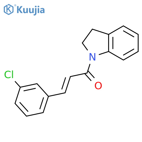 1H-Indole, 1-[3-(3-chlorophenyl)-1-oxo-2-propenyl]-2,3-dihydro- structure