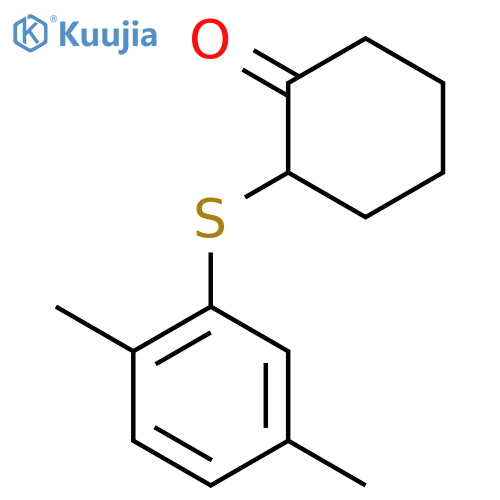 Cyclohexanone,2-[(2,5-dimethylphenyl)thio]- structure