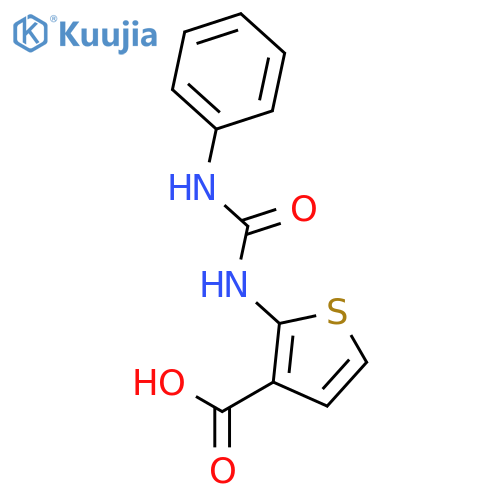 3-Thiophenecarboxylic acid, 2-[[(phenylamino)carbonyl]amino]- structure
