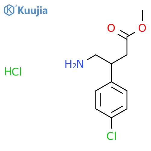 Methyl 4-amino-3-(4-chlorophenyl)butanoate hydrochloride structure