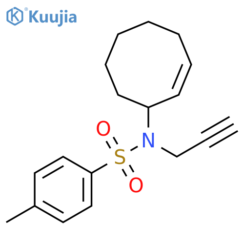 Benzenesulfonamide, N-2-cycloocten-1-yl-4-methyl-N-2-propynyl- structure