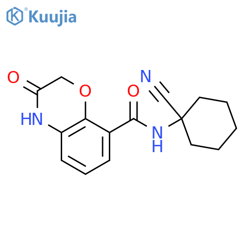 n-(1-Cyanocyclohexyl)-3-oxo-3,4-dihydro-2h-1,4-benzoxazine-8-carboxamide structure