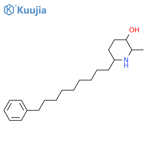 2-Methyl-6-(9-phenylnonyl)-3-piperidinol; (2S,3S,6S)-form structure