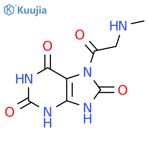 1H-Purine-2,6,8(3H)-trione, 7,9-dihydro-7-[2-(methylamino)acetyl]- structure