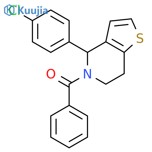 Thieno[3,2-c]pyridine, 5-benzoyl-4-(4-chlorophenyl)-4,5,6,7-tetrahydro- structure