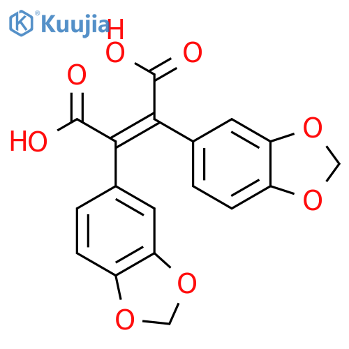 2-Butenedioic acid, 2,3-bis(1,3-benzodioxol-5-yl)-, (2Z)- structure