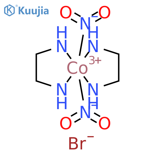 Cobalt(1+), bis(1,2-ethanediamine-κN,κN')bis(nitrito-κN)-, bromide, (OC-6-22-Δ)- (9CI) structure