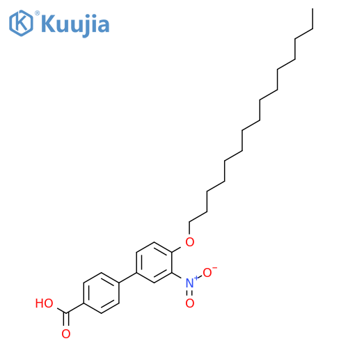 [1,1'-Biphenyl]-4-carboxylic acid, 3'-nitro-4'-(pentadecyloxy)- structure