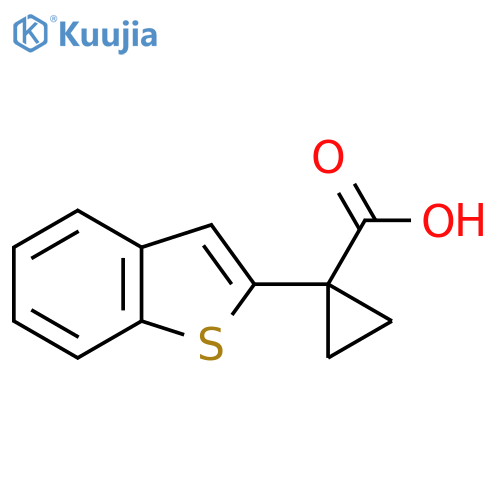 1-(1-benzothiophen-2-yl)cyclopropane-1-carboxylic acid structure