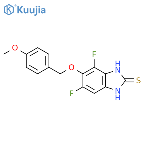 4,6-Difluoro-5-((4-methoxybenzyl)oxy)-1,3-dihydro-2H-benzo[D]imidazole-2-thione structure