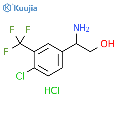 2-AMINO-2-[4-CHLORO-3-(TRIFLUOROMETHYL)PHENYL]ETHAN-1-OL HCl structure