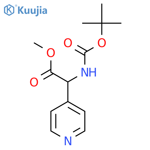 Methyl alpha-(boc-amino)pyridine-4-acetate structure