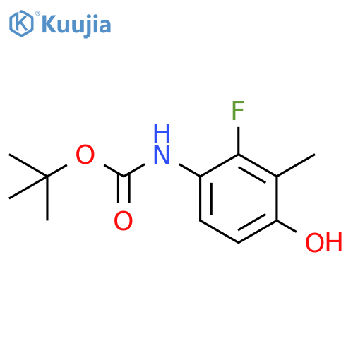 Carbamic acid, N-(2-fluoro-4-hydroxy-3-methylphenyl)-, 1,1-dimethylethyl ester structure