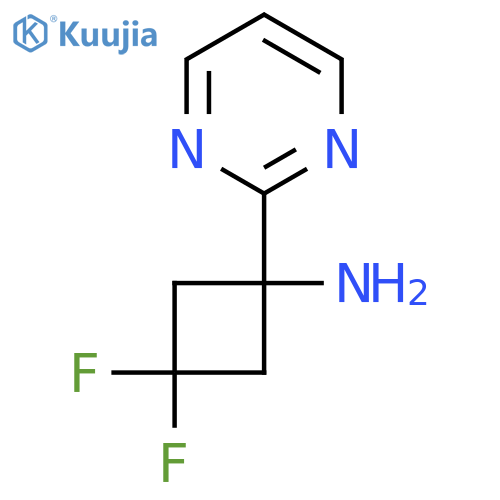 3,3-difluoro-1-(pyrimidin-2-yl)cyclobutan-1-amine structure