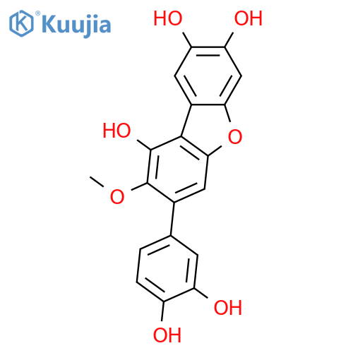 3-(3,4-Dihydroxyphenyl)-1,2,7,8-tetrahydroxydibenzofuran; 2-Me ether structure