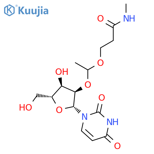Uridine, 2'-O-[1-[3-(methylamino)-3-oxopropoxy]ethyl]- structure