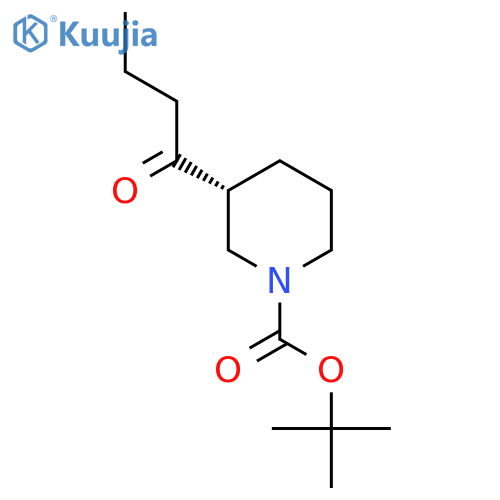 tert-butyl (3R)-3-butanoylpiperidine-1-carboxylate structure