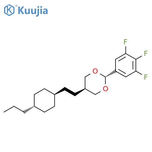 1,3-Dioxane,5-[2-(trans-4-propylcyclohexyl)ethyl]-2-(3,4,5-trifluorophenyl)-, trans- structure