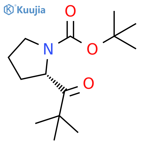 1-Pyrrolidinecarboxylic acid, 2-(2,2-dimethyl-1-oxopropyl)-, 1,1-dimethylethyl ester, (2S)- structure