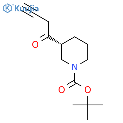 tert-butyl (3R)-3-(but-3-ynoyl)piperidine-1-carboxylate structure