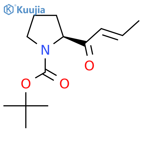 tert-butyl (2S)-2-(but-2-enoyl)pyrrolidine-1-carboxylate structure