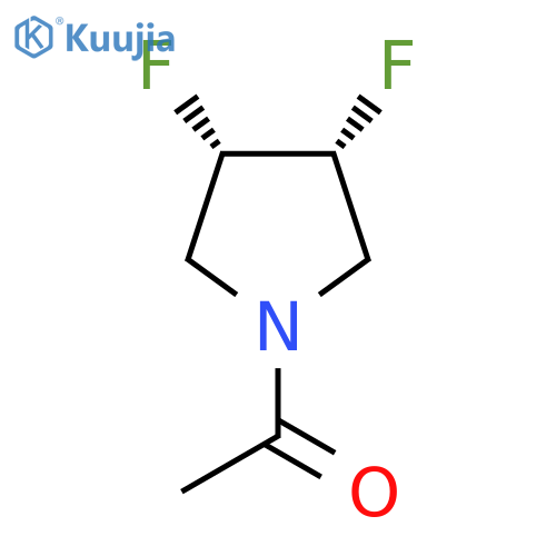 1-[(3R,4S)-3,4-difluoropyrrolidin-1-yl]ethan-1-one structure