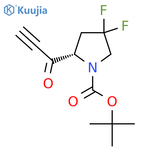 tert-butyl (2S)-4,4-difluoro-2-prop-2-ynoylpyrrolidine-1-carboxylate structure