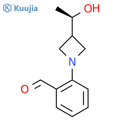 2-{3-[(1R)-1-hydroxyethyl]azetidin-1-yl}benzaldehyde structure